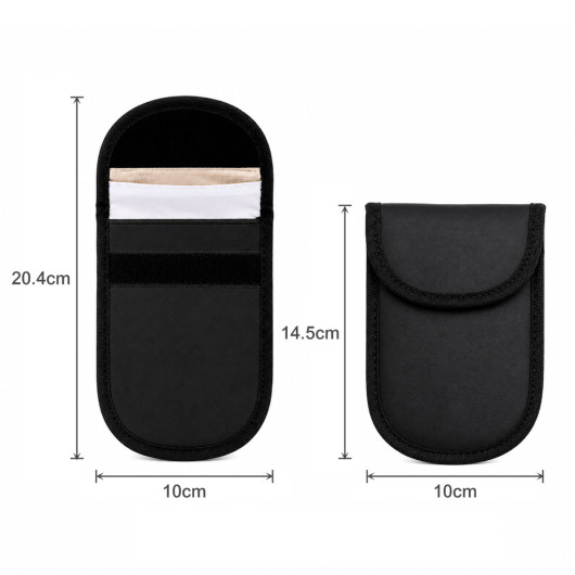 RFID Signal Blocking Faraday Key Pouches Dimensions